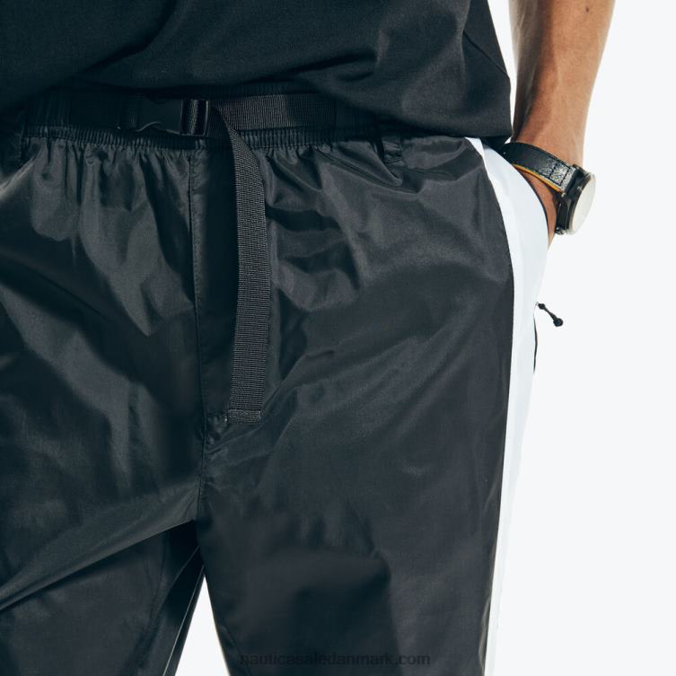 konkurrence colorblock pull-on bukser ægte sort Nautica PZ4T262 Mænd