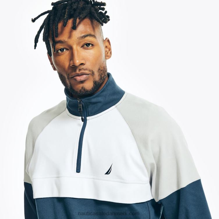 navtech sweatshirt med halv lynlås lapis blå Nautica PZ4T186 Mænd