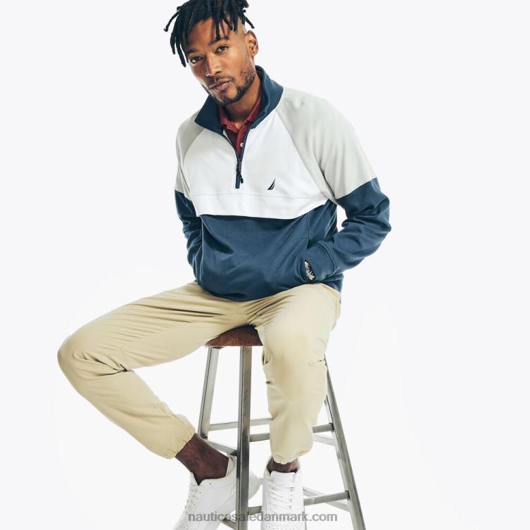 navtech sweatshirt med halv lynlås lapis blå Nautica PZ4T186 Mænd