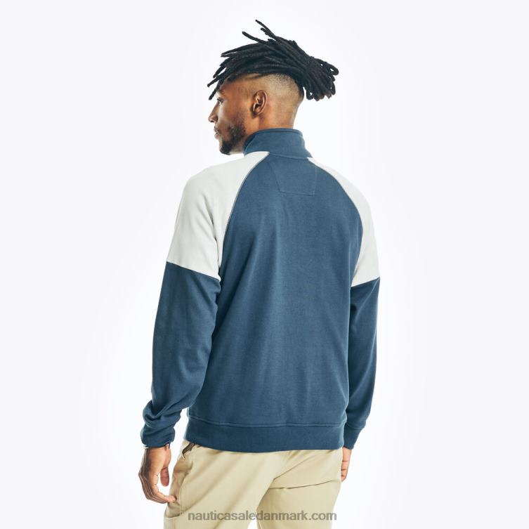 navtech sweatshirt med halv lynlås lapis blå Nautica PZ4T186 Mænd