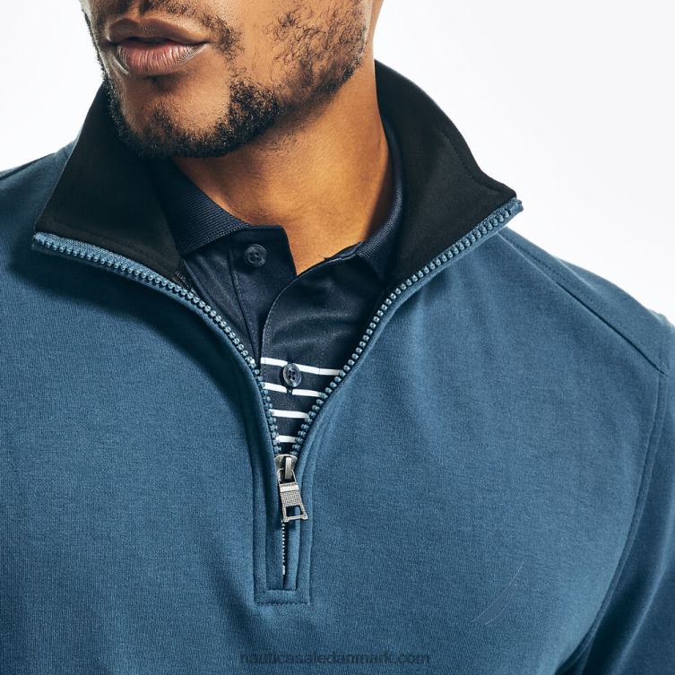 navtech sweatshirt med halv lynlås lapis blå Nautica PZ4T81 Mænd