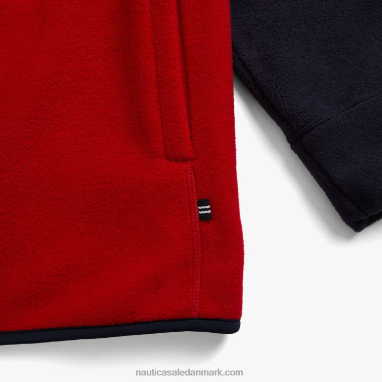 stor og høj colorblock nautex hættetrøje med fuld lynlås flåde Nautica PZ4T722 Mænd