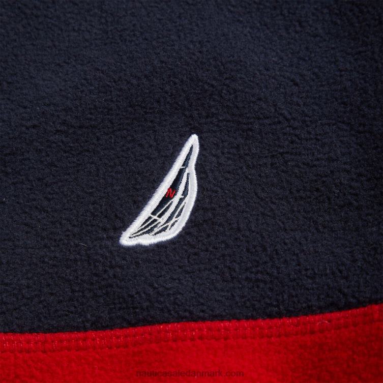 stor og høj colorblock nautex hættetrøje med fuld lynlås flåde Nautica PZ4T722 Mænd