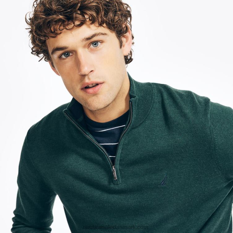 stor og høj navtech trøje med kvart lynlås gran Nautica PZ4T424 Mænd