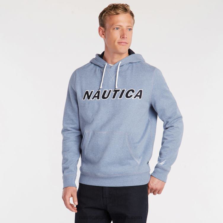 stor og høj pullover logo hættetrøje anker blå lyng Nautica PZ4T685 Mænd