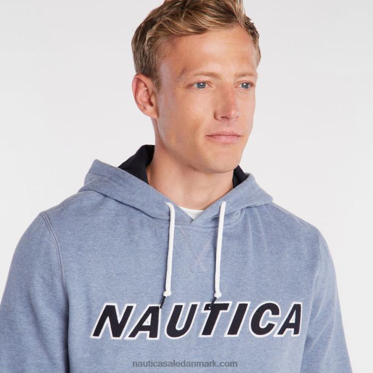 stor og høj pullover logo hættetrøje anker blå lyng Nautica PZ4T685 Mænd
