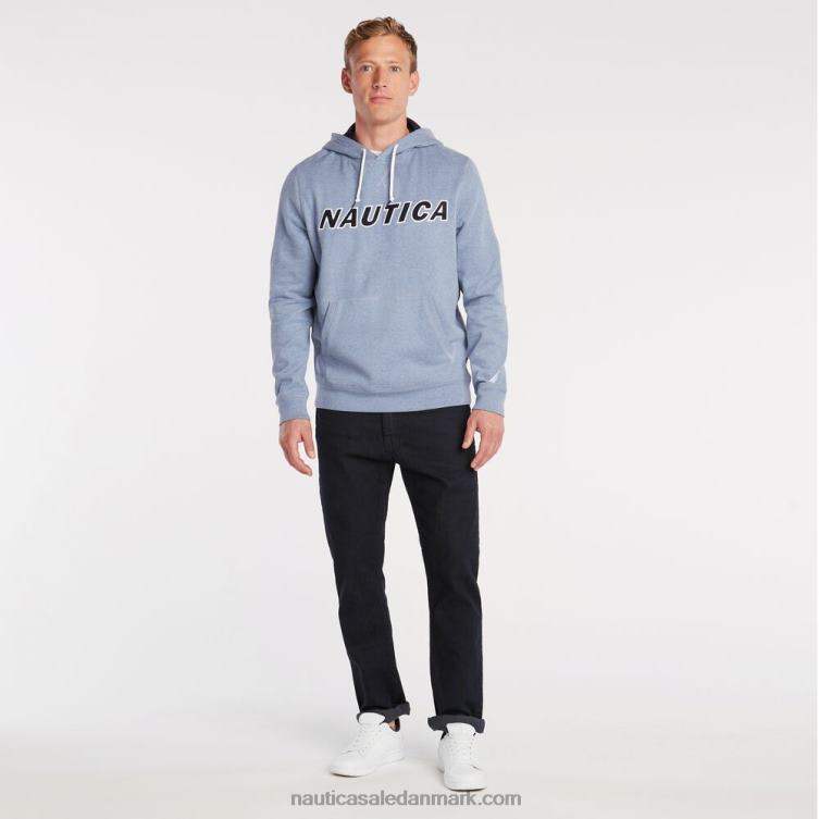 stor og høj pullover logo hættetrøje anker blå lyng Nautica PZ4T685 Mænd