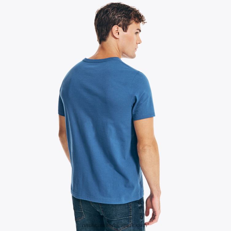 bæredygtigt udformet 83 grafisk t-shirt windsurf blå Nautica PZ4T75 Mænd
