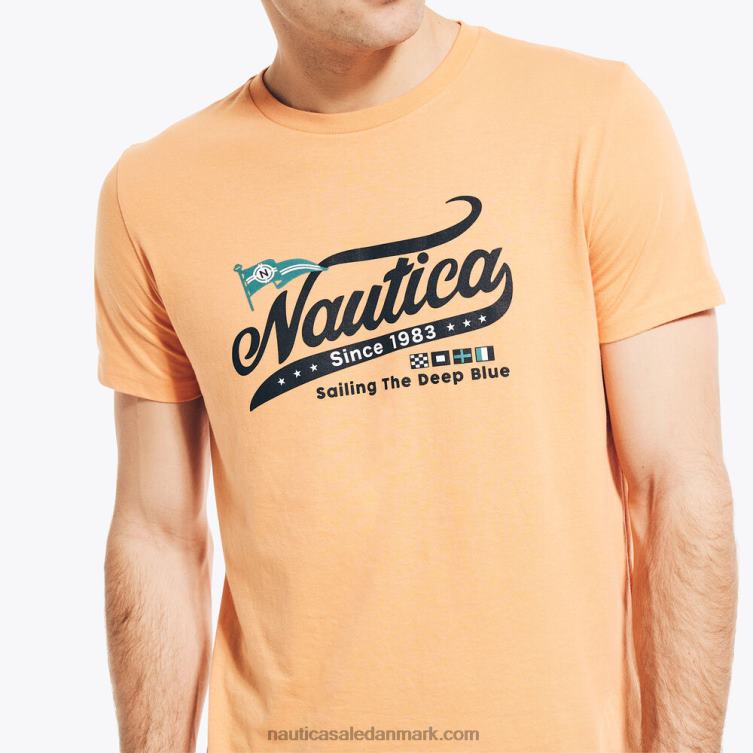 bæredygtigt udformet arv grafisk t-shirt orkidé pink Nautica PZ4T553 Mænd