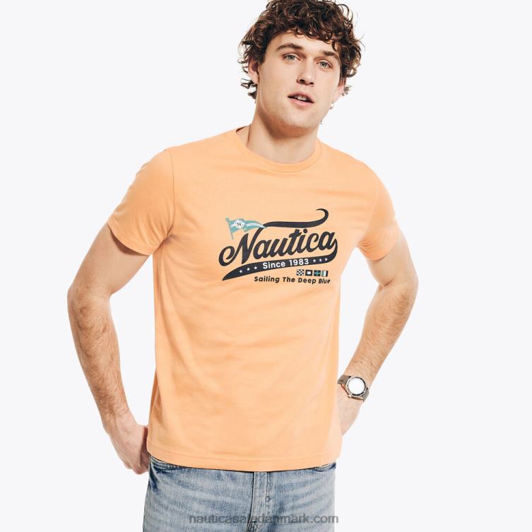 bæredygtigt udformet arv grafisk t-shirt orkidé pink Nautica PZ4T553 Mænd