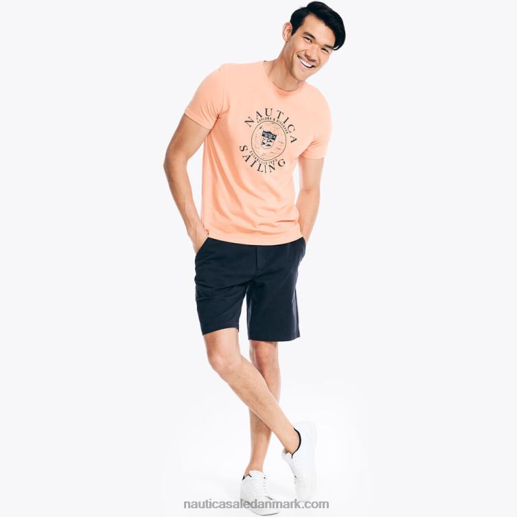 bæredygtigt udformet explore discover grafisk t-shirt orange 2 Nautica PZ4T87 Mænd