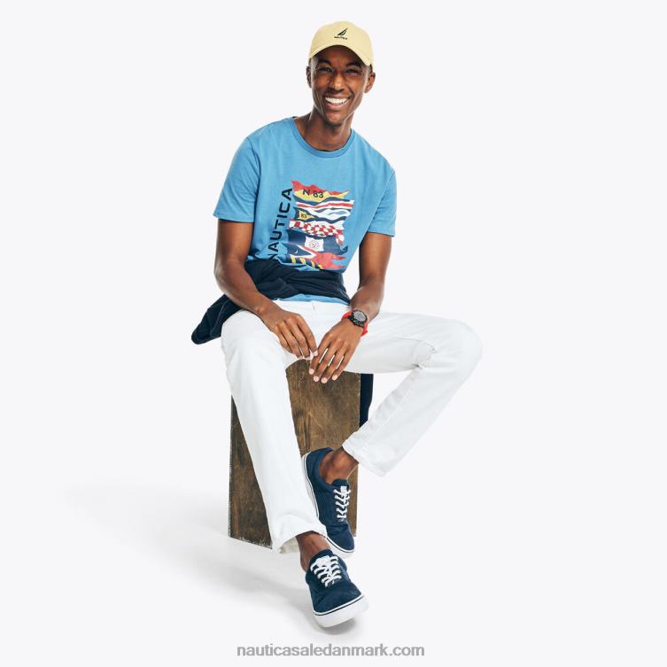bæredygtigt udformet flag grafisk t-shirt nite havlyng Nautica PZ4T363 Mænd