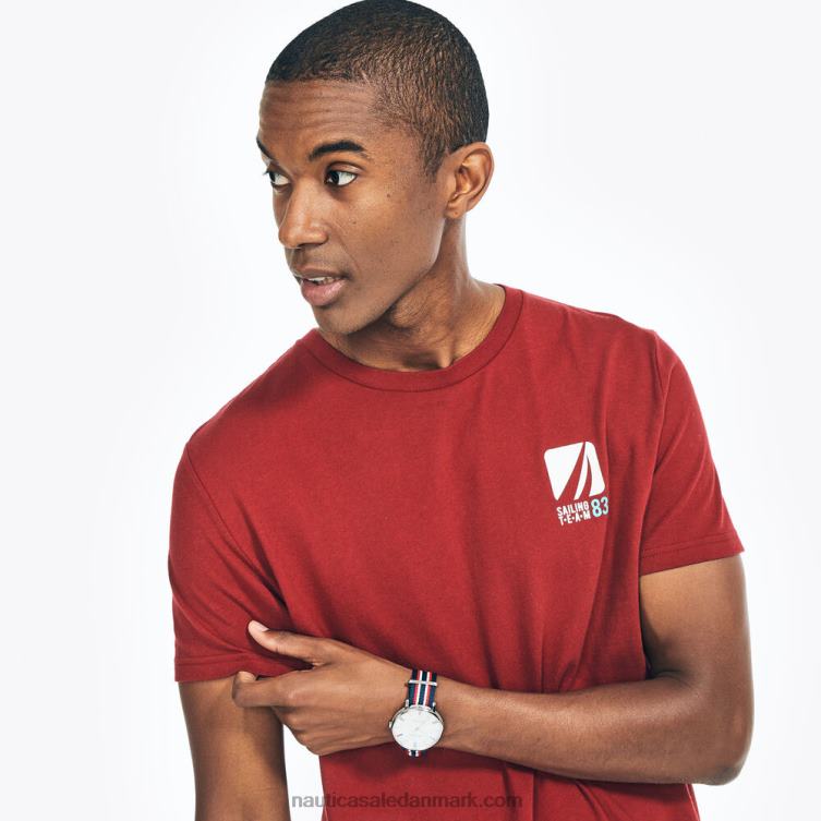 bæredygtigt udformet grafisk t-shirt for sejlerhold melonbær Nautica PZ4T136 Mænd