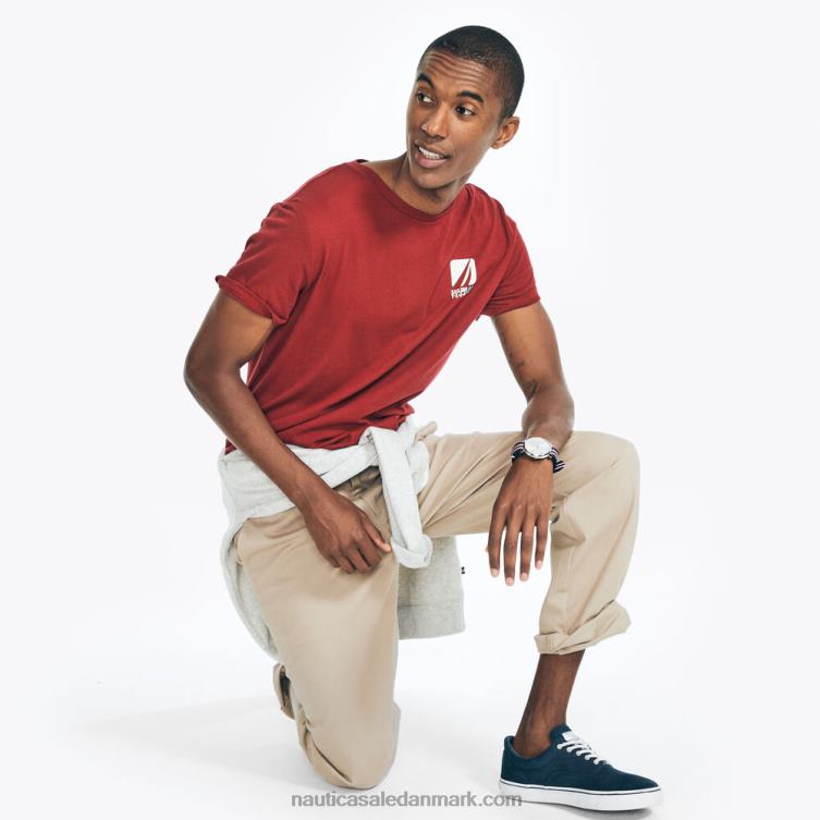 bæredygtigt udformet grafisk t-shirt for sejlerhold melonbær Nautica PZ4T136 Mænd