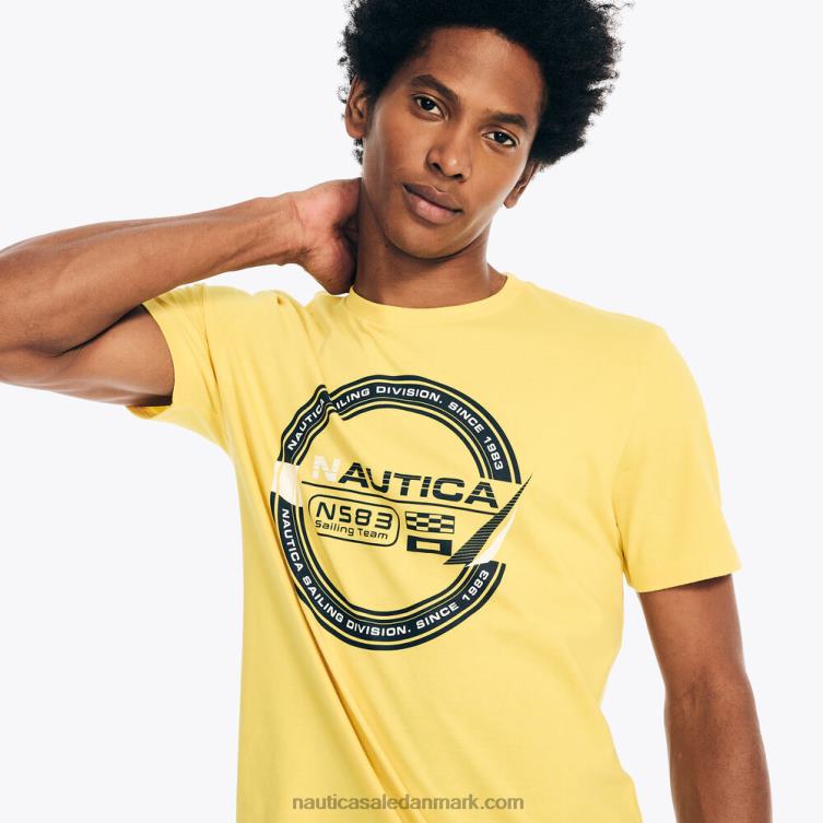 bæredygtigt udformet grafisk t-shirt for sejlerhold morgenfrue Nautica PZ4T360 Mænd