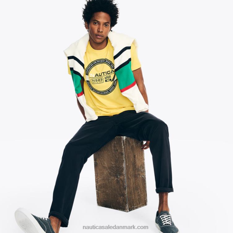 bæredygtigt udformet grafisk t-shirt for sejlerhold morgenfrue Nautica PZ4T360 Mænd