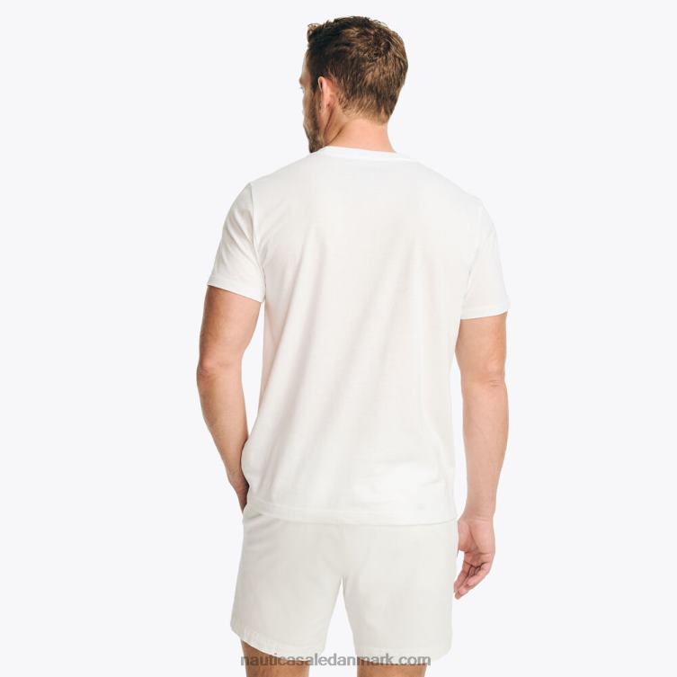 bæredygtigt udformet grafisk t-shirt til sejlerafdelingen lyse hvid Nautica PZ4T374 Mænd