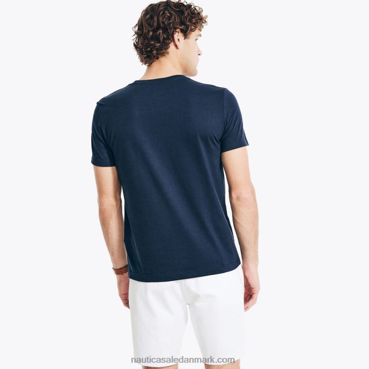 bæredygtigt udformet havudfordring grafisk t-shirt flåde Nautica PZ4T26 Mænd