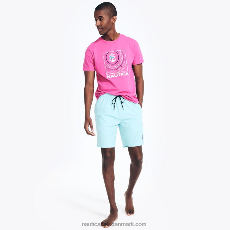 bæredygtigt udformet kompas grafisk t-shirt rockaway rød Nautica PZ4T137 Mænd