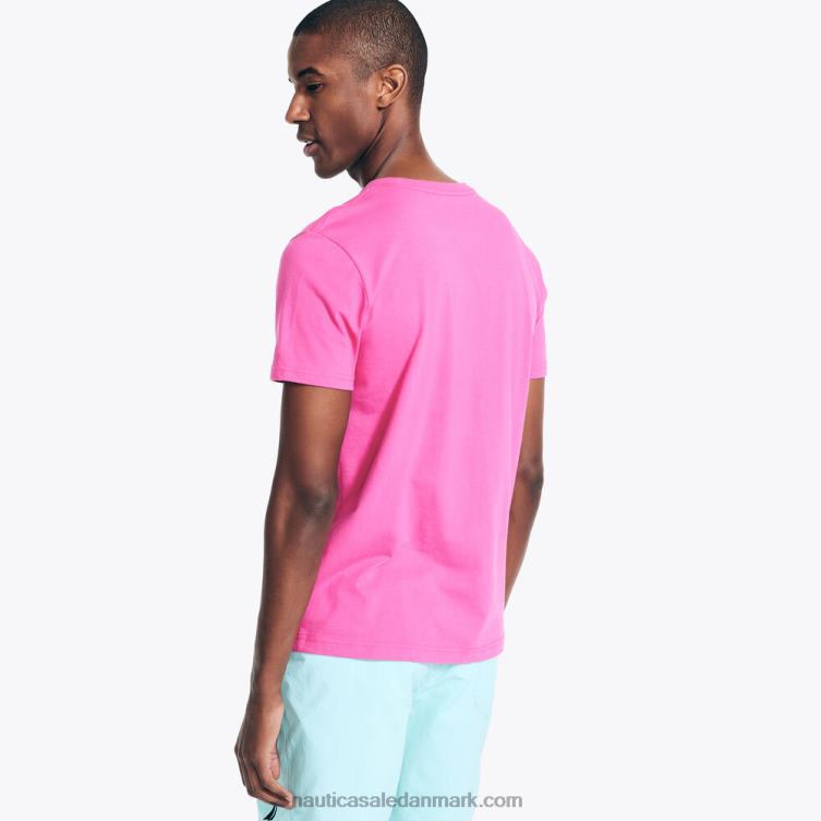 bæredygtigt udformet kompas grafisk t-shirt rockaway rød Nautica PZ4T137 Mænd