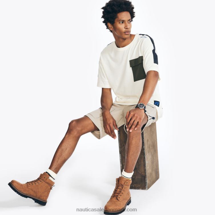 bæredygtigt udformet lomme t-shirt sejlcreme Nautica PZ4T383 Mænd