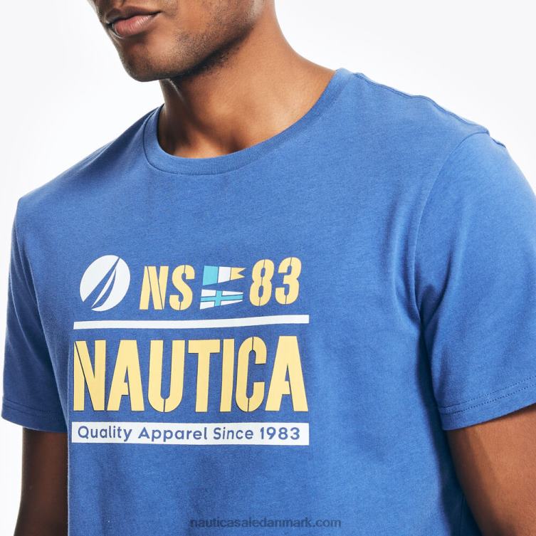 bæredygtigt udformet n-83 grafisk t-shirt nite havlyng Nautica PZ4T384 Mænd
