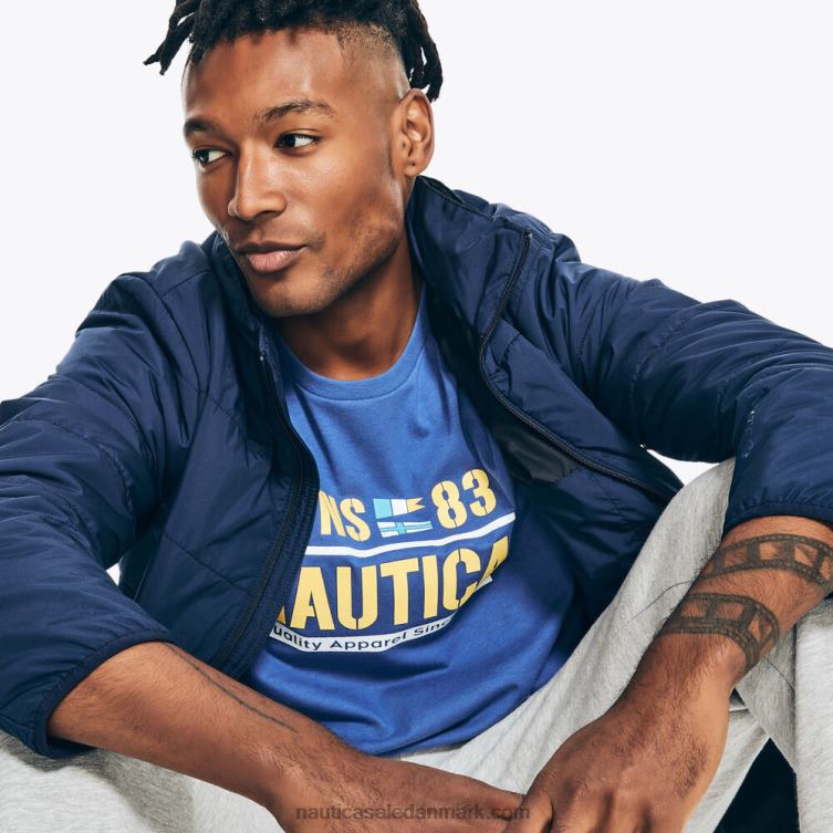 bæredygtigt udformet n-83 grafisk t-shirt nite havlyng Nautica PZ4T384 Mænd