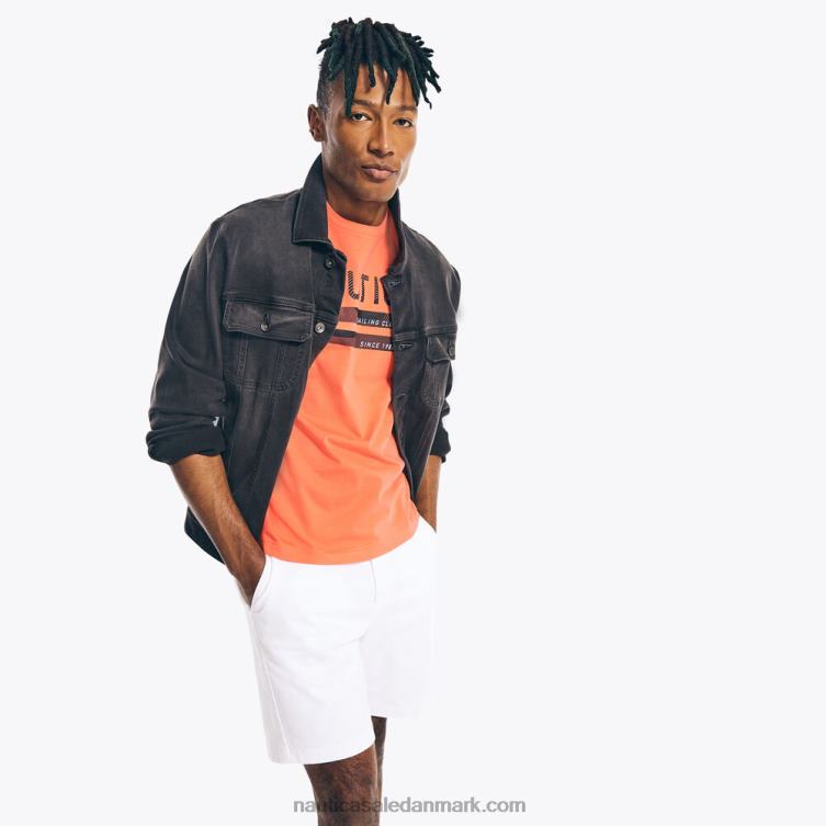 bæredygtigt udformet sejlklub grafisk t-shirt herlighed rød Nautica PZ4T478 Mænd