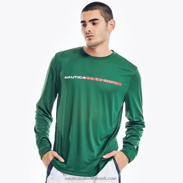 konkurrence bæredygtigt udformet langærmet t-shirt kosmisk bregne Nautica PZ4T151 Mænd