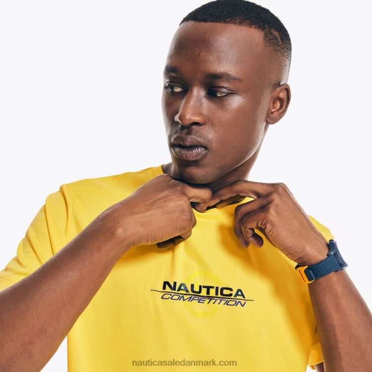 konkurrence bæredygtigt udformet logo t-shirt flammende gul Nautica PZ4T367 Mænd