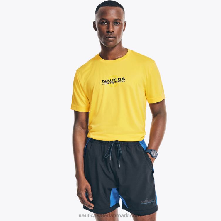 konkurrence bæredygtigt udformet logo t-shirt flammende gul Nautica PZ4T367 Mænd