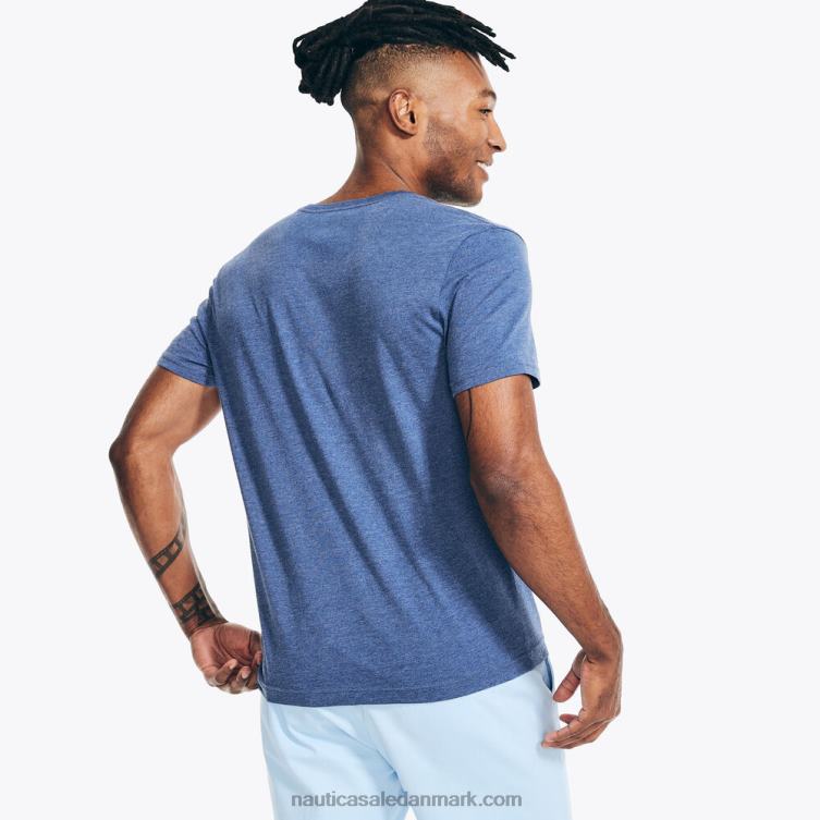 lyng t-shirt med v-hals stjerneblå lyng Nautica PZ4T41 Mænd