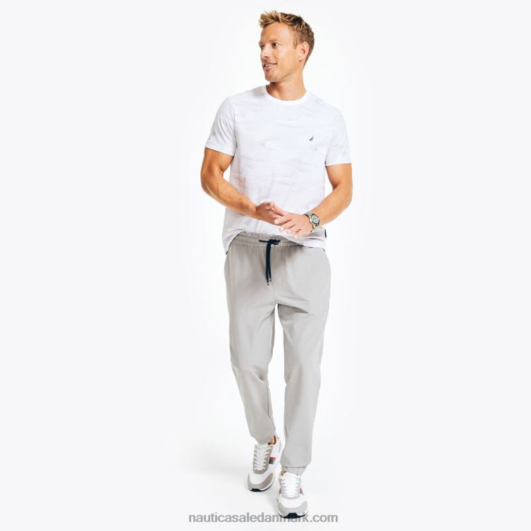 navtech bæredygtigt udformet trykt t-shirt lyse hvid Nautica PZ4T418 Mænd