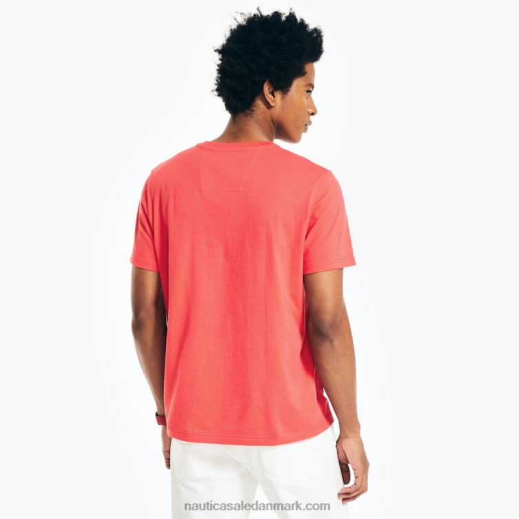 oversized j-klasse logo t-shirt mørk koralkappe Nautica PZ4T432 Mænd