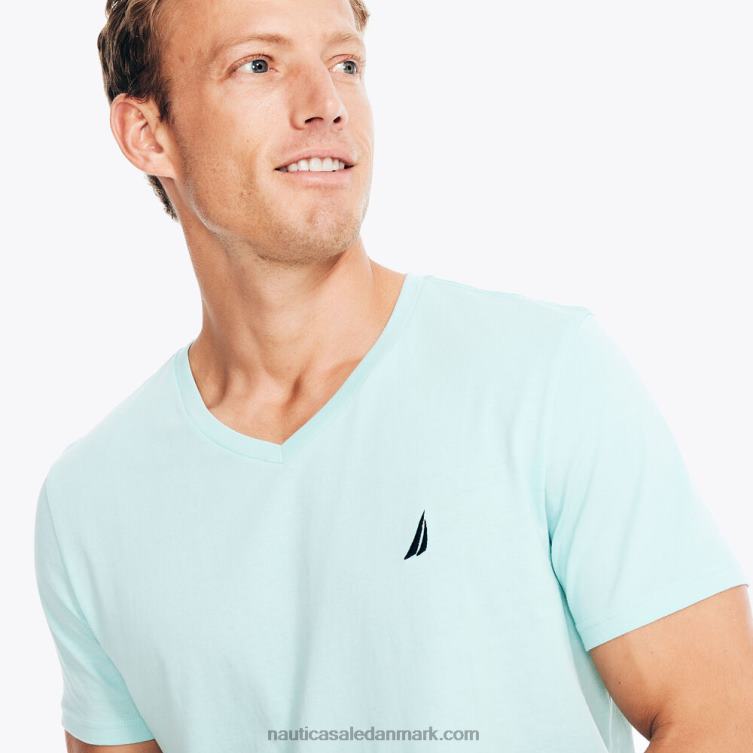 solid t-shirt med v-hals havnetåge Nautica PZ4T3 Mænd