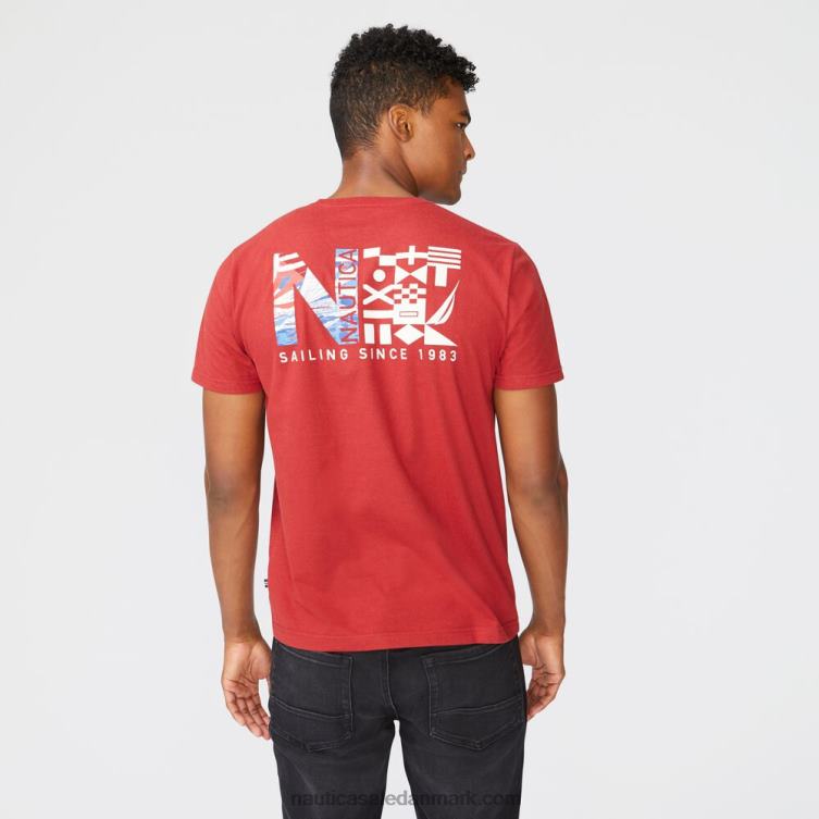 stor og høj bæredygtigt udformet grafisk t-shirt lotus Nautica PZ4T719 Mænd