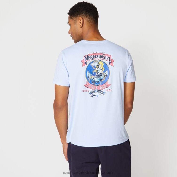 stor og høj havfrue grafisk t-shirt azurblå Nautica PZ4T723 Mænd