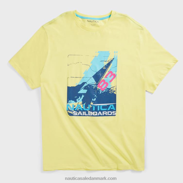 stor og høj sejlbræt grafisk t-shirt støvet honning guld Nautica PZ4T687 Mænd
