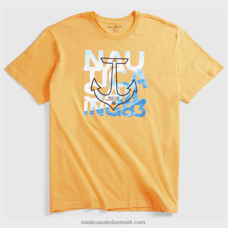 stor og høj sejlende grafisk t-shirt orange Nautica PZ4T721 Mænd
