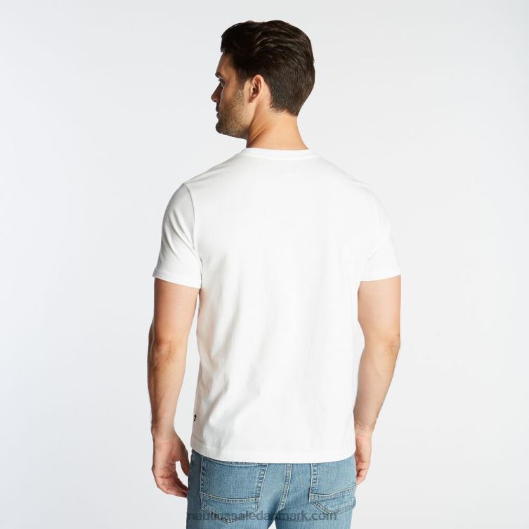 stor og høj sejlerforsyning grafisk t-shirt lyse hvid Nautica PZ4T642 Mænd