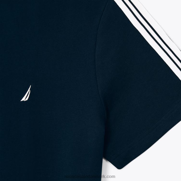 stor og høj stribet t-shirt med rund hals flåde Nautica PZ4T461 Mænd