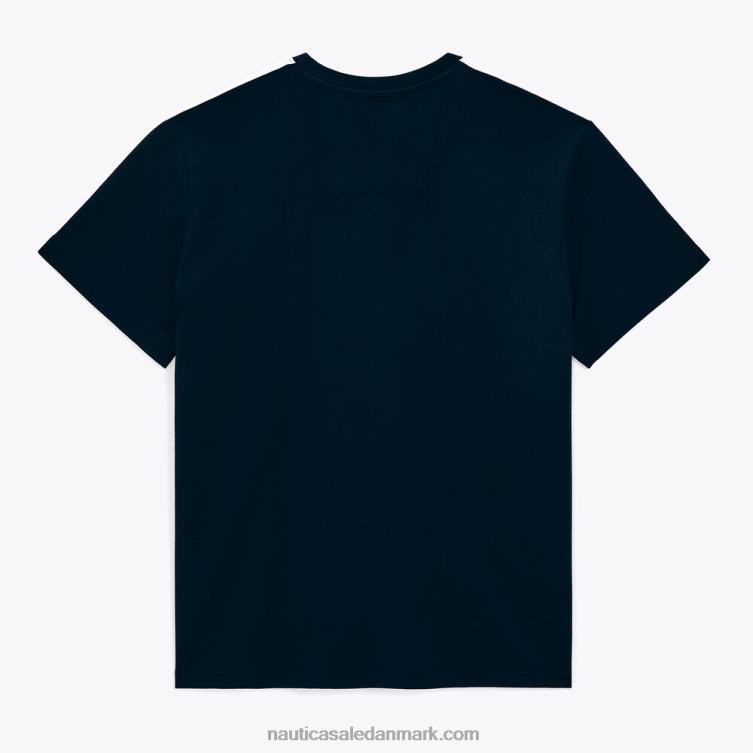 stor og høj stribet t-shirt med rund hals flåde Nautica PZ4T461 Mænd