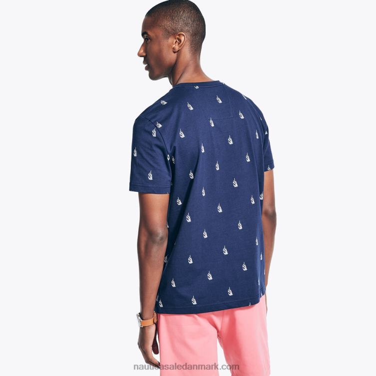 trykt logo t-shirt med rund hals flåde Nautica PZ4T529 Mænd