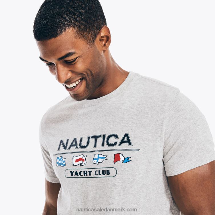 yacht club grafisk t-shirt grå lyng Nautica PZ4T633 Mænd