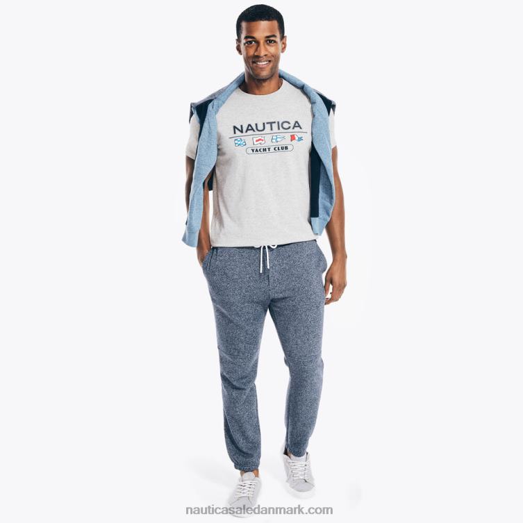 yacht club grafisk t-shirt grå lyng Nautica PZ4T633 Mænd