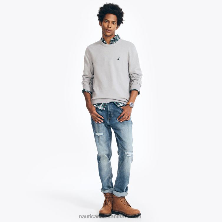 bæredygtigt udformet trøje med rund hals let spartelmasse Nautica PZ4T50 Mænd