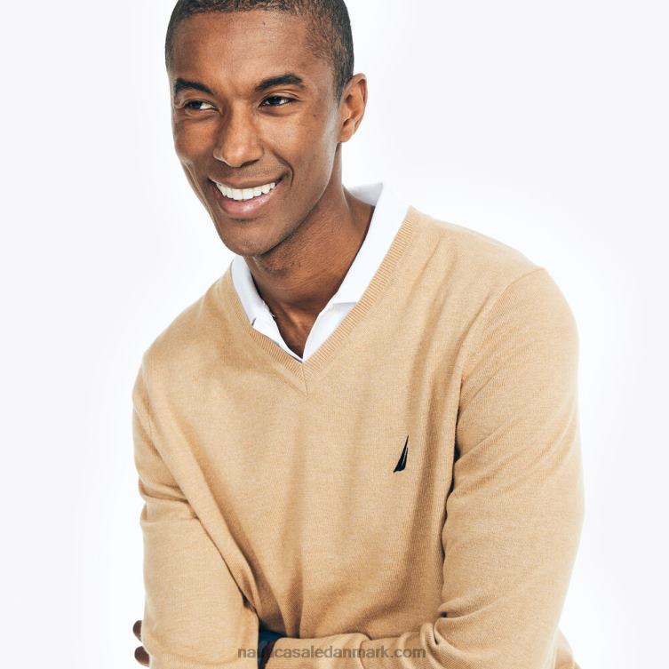 navtech sweater med v-hals kamellyng Nautica PZ4T505 Mænd