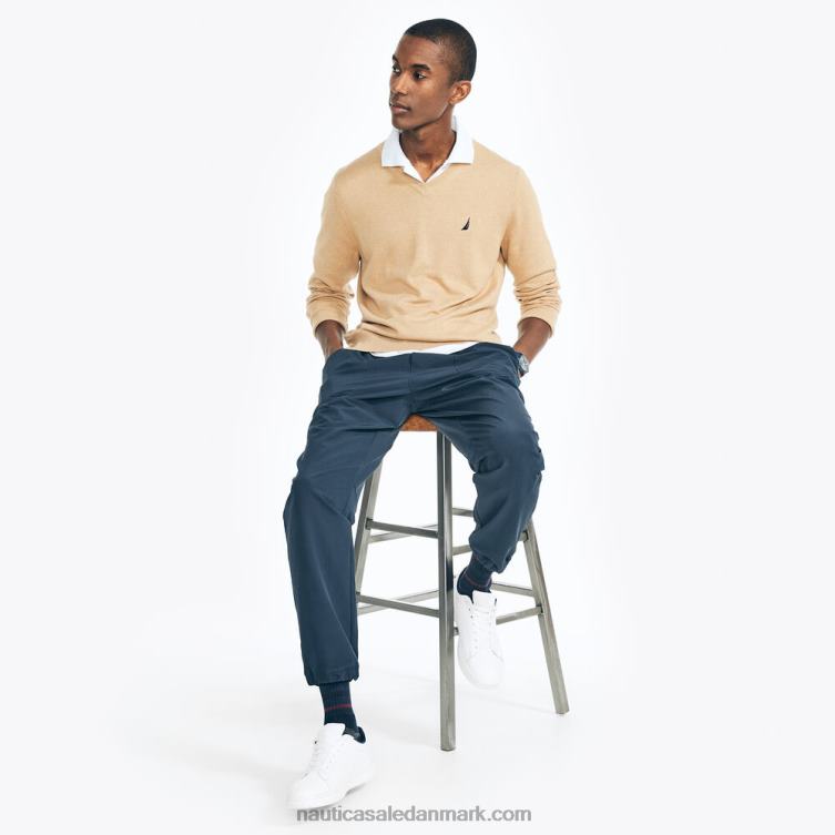 navtech sweater med v-hals kamellyng Nautica PZ4T505 Mænd