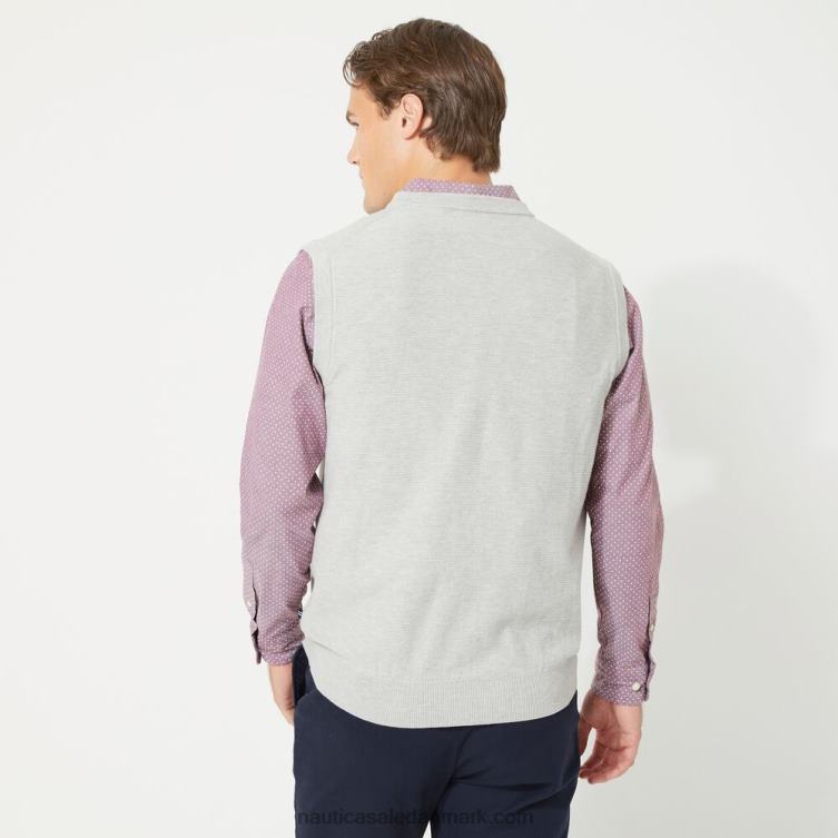 stor og høj navtech sweatervest med v-hals grå lyng Nautica PZ4T615 Mænd