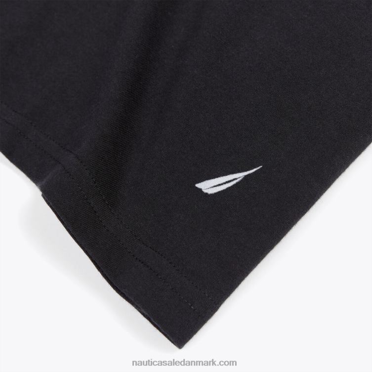 besætning t-shirts 3-pak ægte sort Nautica PZ4T378 Mænd